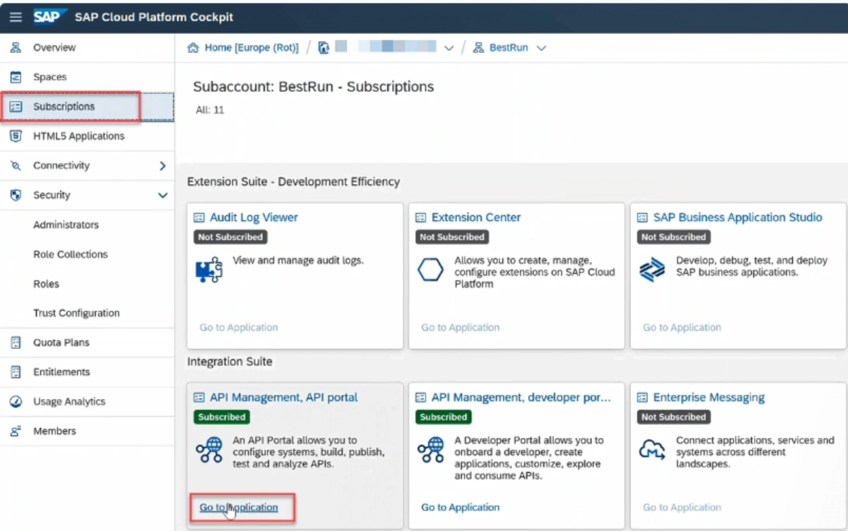 SAP API Dashboard